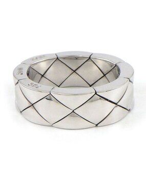 Chanel Ring Quilted 18K White Gold
